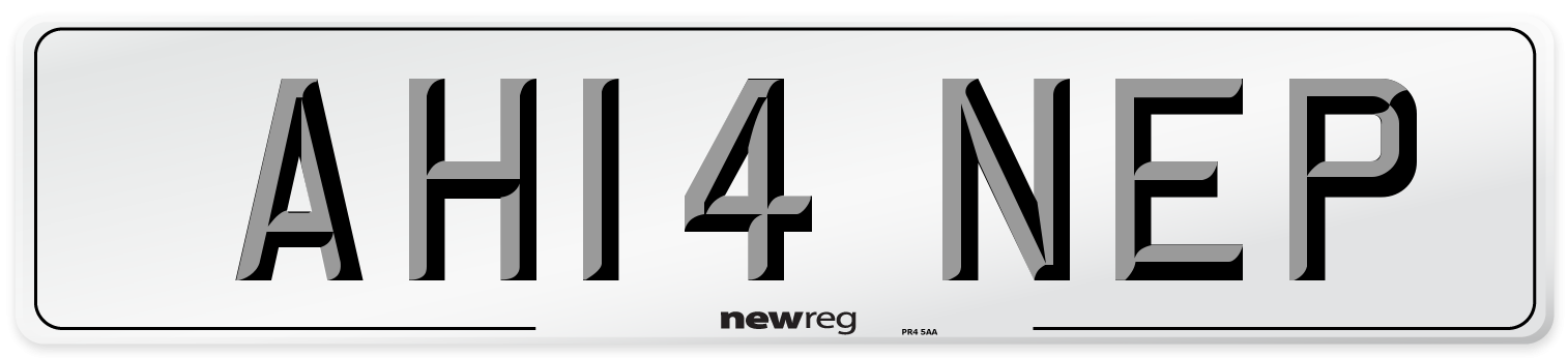 AH14 NEP Number Plate from New Reg